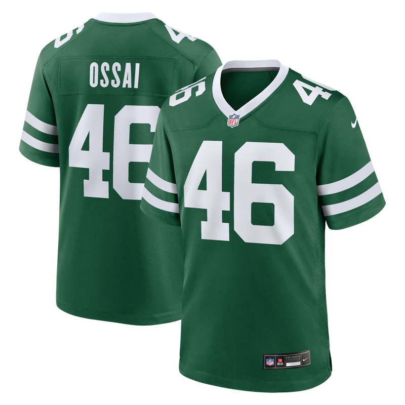 New York Jets Joseph Ossai Nike Legacy Green Team Game Jersey
