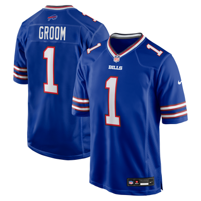 Buffalo Bills Number 1 Groom Nike Royal Game Jersey