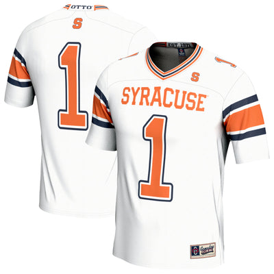 #1 Syracuse Orange GameDay Greats Lightweight Collegiate Football Fashion Jersey - White