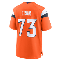 Denver Broncos Frank Crum Nike Orange Team Game Jersey