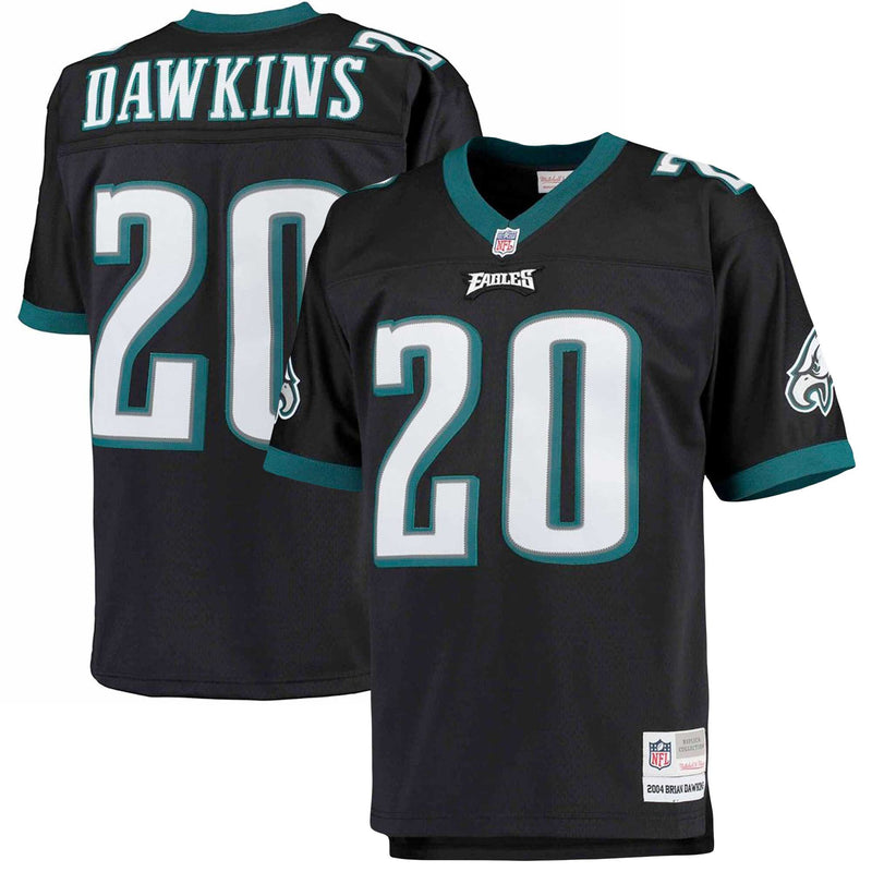 Philadelphia Eagles Brian Dawkins Mitchell & Ness Black Big & Tall 2004 Retired Player Replica Jersey