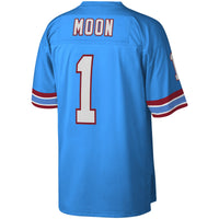 Houston Oilers Warren Moon Mitchell & Ness Light Blue Legacy Replica Jersey
