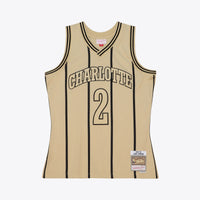 Charlotte Hornets Mitchell & Ness Larry Johnson 1992 Swingman Jersey - Khaki