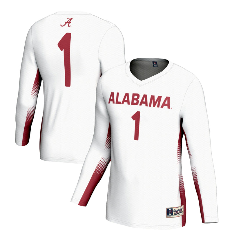 #1 Alabama Crimson Tide GameDay Greats Lightweight Volleyball Jersey – White