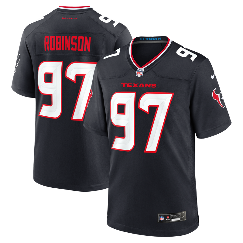 Houston Texans Dominique Robinson Nike Navy Team Game Jersey