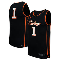 #1 Oklahoma State Cowboys Nike Replica Basketball Jersey - Black