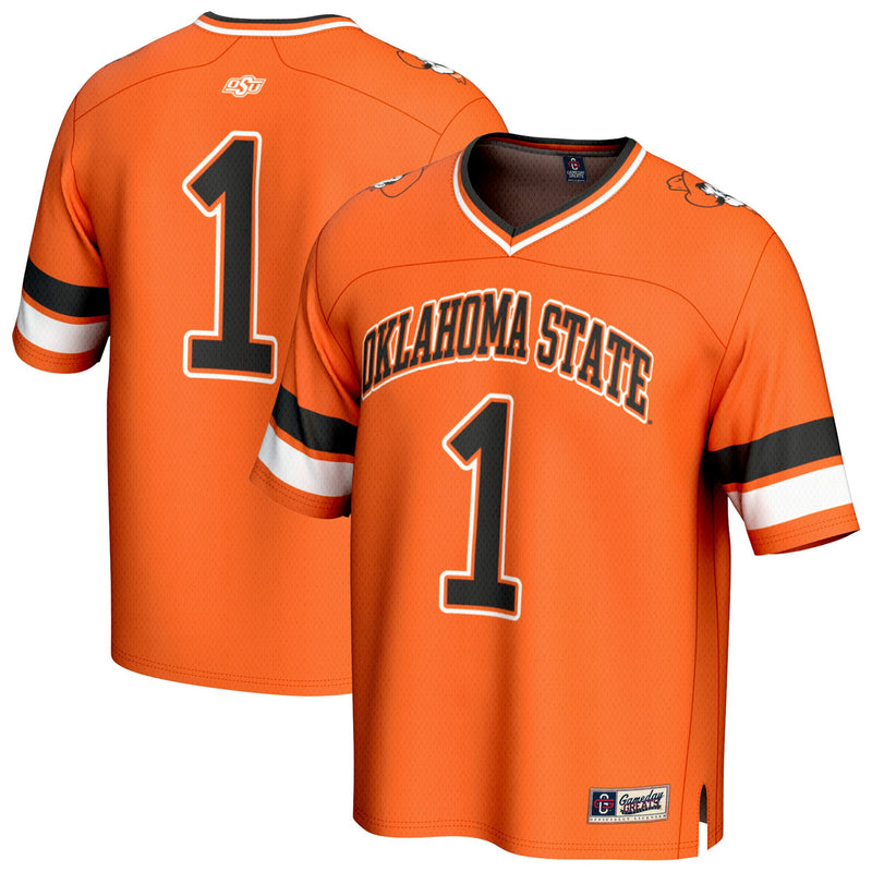 #1 Oklahoma State Cowboys GameDay Greats Lightweight Collegiate Football Fashion Jersey - Orange