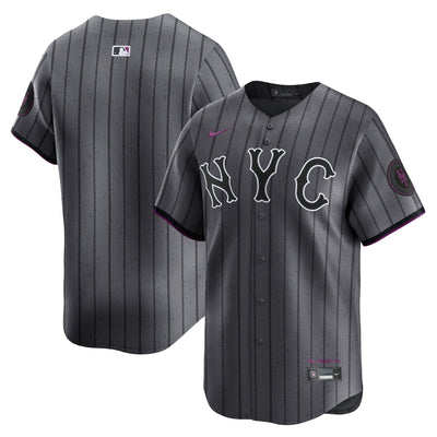 New York Mets Nike Graphite 2024 City Connect Limited Jersey