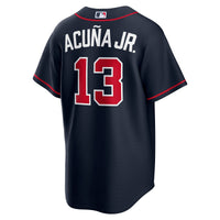 Atlanta Braves Ronald Acuña Jr. Nike Navy Alternate Replica Jersey