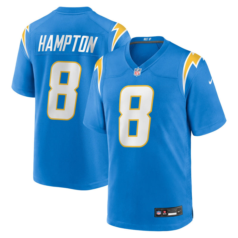 Los Angeles Chargers Omarion Hampton Nike Powder Blue Game Player Jersey