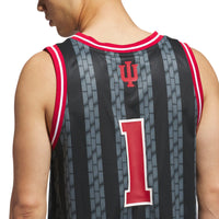 #1 Indiana Hoosiers adidas Replica Swingman Jersey - Black