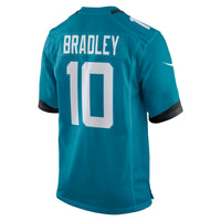 Jacksonville Jaguars Carter Bradley Nike Teal Team Game Jersey