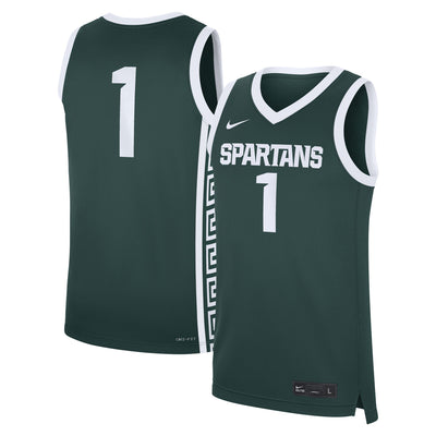 #1 Michigan State Spartans Nike Road Replica Jersey - Green