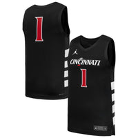 #1 Cincinnati Bearcats Nike Replica Basketball Jersey - Black