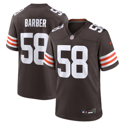 Cleveland Browns Austin Barber Nike Brown Team Game Jersey