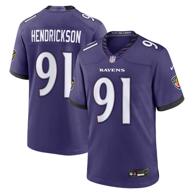 Baltimore Ravens Trey Hendrickson Nike Purple Team Game Jersey