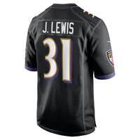 Baltimore Ravens Jamal Lewis Nike Black Retired Player Alternate Game Jersey