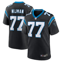 Carolina Panthers Yosh Nijman Nike Black Game Jersey