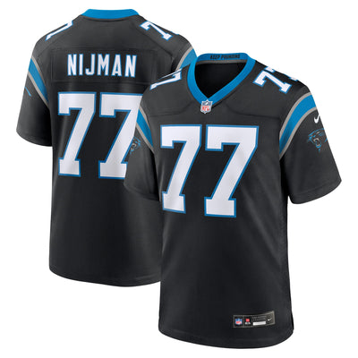 Carolina Panthers Yosh Nijman Nike Black Game Jersey