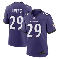 Baltimore Ravens Chandler Rivers Nike Purple Team Game Jersey