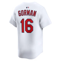 St. Louis Cardinals Nolan Gorman Nike White Home Limited Player Jersey