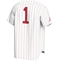 #1 Arkansas Razorbacks GameDay Greats Lightweight Baseball Jersey - White
