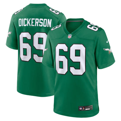 Philadelphia Eagles Landon Dickerson Nike Kelly Green Alternate Game Jersey
