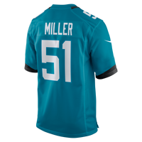 Jacksonville Jaguars Ventrell Miller Nike Teal Game Jersey