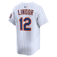 New York Mets Francisco Lindor Nike White Home Limited Jersey
