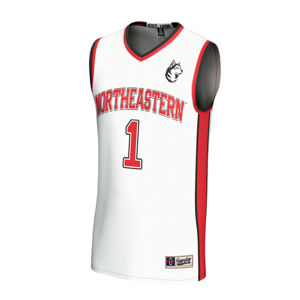 #1 Northeastern Huskies GameDay Greats Lightweight Collegiate Basketball Fashion Jersey - White