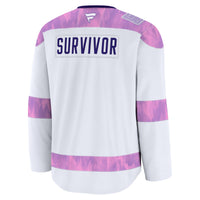 Seattle Kraken Fanatics White Hockey Fights Cancer Survivor Practice Jersey