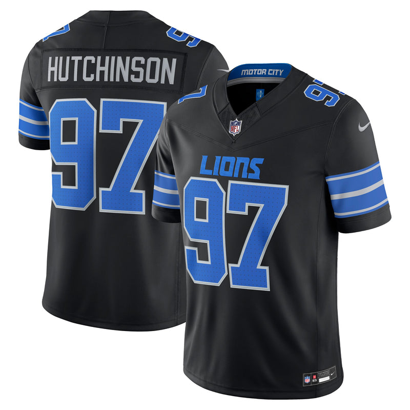 Detroit Lions Aidan Hutchinson Nike Black Alternate Vapor F.U.S.E. Stitched Limited Jersey