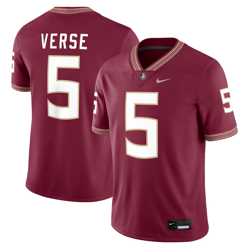 Jared Verse Florida State Seminoles Nike Player Game Jersey - Garnet