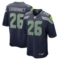 Seattle Seahawks Zach Charbonnet Nike College Navy Game Jersey