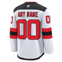 New Jersey Devils Fanatics White Away Premium Custom Jersey