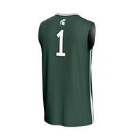#1 Michigan State Spartans GameDay Greats Lightweight Collegiate Basketball Fashion Jersey - Green