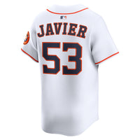 Houston Astros Cristian Javier Nike White Home Limited Player Jersey