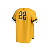 West Virginia Mountaineers GameDay Greats Pick-A-Player Baseball Fashion Jersey - Gold