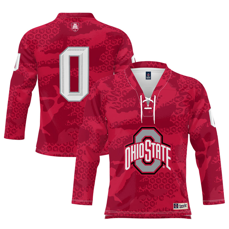 #0 Ohio State Buckeyes GameDay Greats Ice Hockey Jersey - Scarlet