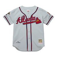 Atlanta Braves Fred McGriff Mitchell & Ness Gray 1995 Throwback Authentic Jersey