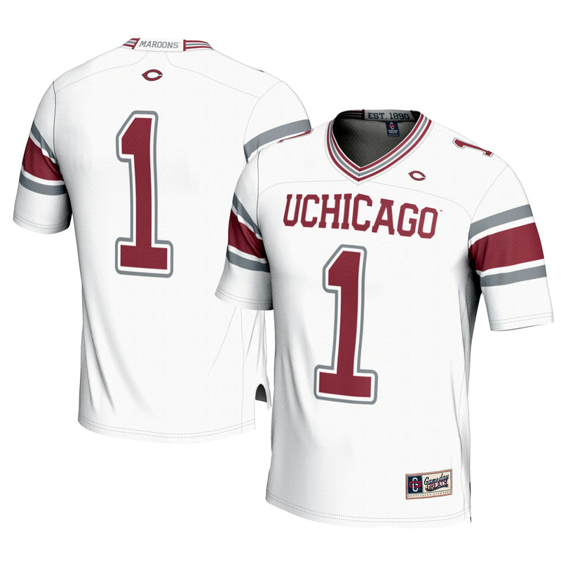 #1 UChicago Maroons GameDay Greats Football Jersey - White