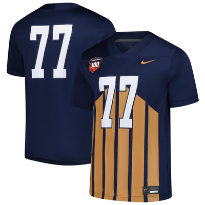 #77 Illinois Fighting Illini Nike Untouchable Replica Football Jersey - Navy