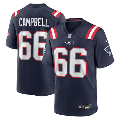 New England Patriots Will Campbell Nike Navy Team Game Jersey