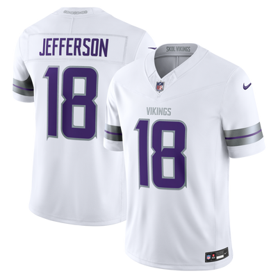 Minnesota Vikings Justin Jefferson Nike White Alternate Vapor F.U.S.E. Stitched Limited Jersey