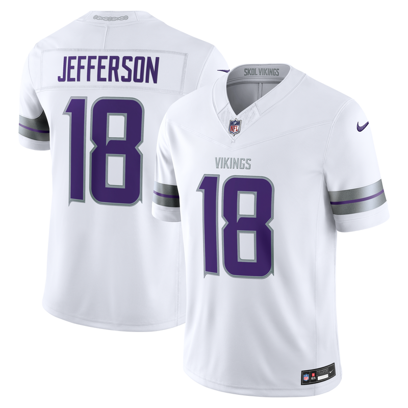 Minnesota Vikings Justin Jefferson Nike White Alternate Vapor F.U.S.E. Stitched Limited Jersey