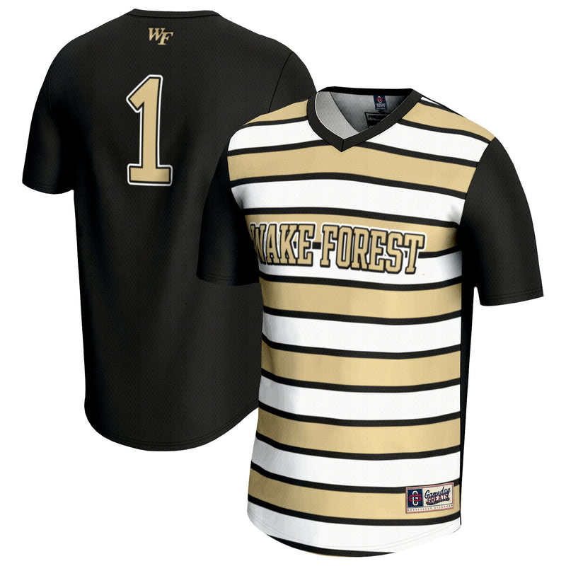 #1 Wake Forest Demon Deacons GameDay Greats Lightweight Soccer Fashion Jersey - Black