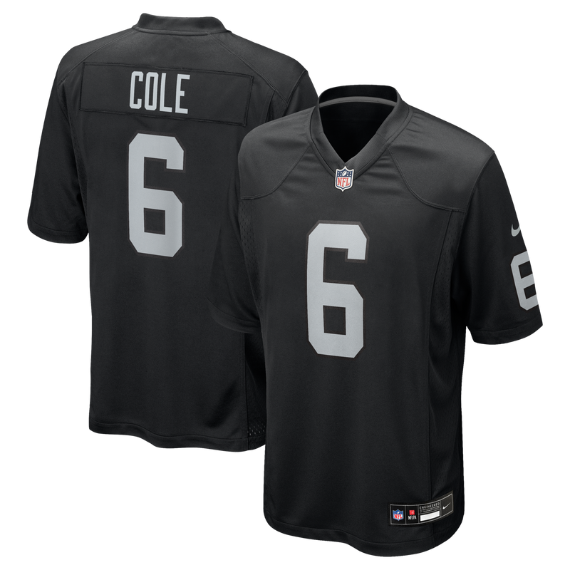 Las Vegas Raiders AJ Cole Nike Black Game Jersey