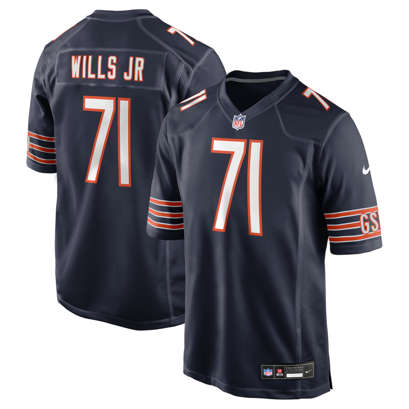 Chicago Bears Jedrick Wills Jr. Nike Navy Team Game Jersey