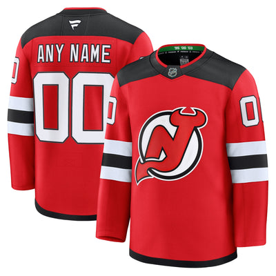 New Jersey Devils Fanatics Red Home Premium Custom Jersey