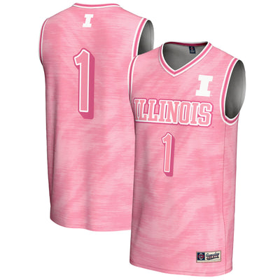 #1 Illinois Fighting Illini GameDay Greats Lightweight Basketball Jersey - Pink